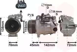 VAN WEZEL 3000k682 -  Компрессор, кондиционер